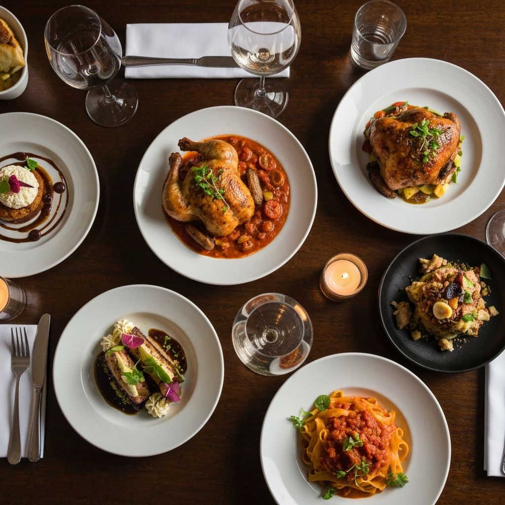 Beautifully plated dishes from The Hearth