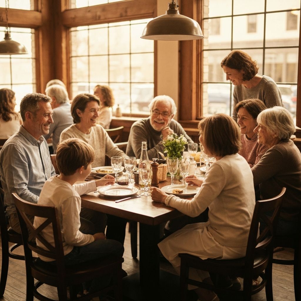 Family gathering at The Hearth